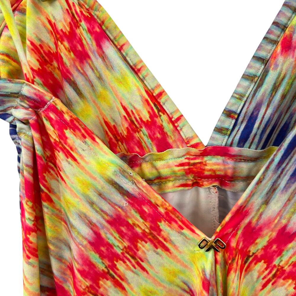 PilyQ Girls Rion Dress Swimsuit Cover-Up Colorful Stripe Tie Dye Size Small - Picture 9 of 15